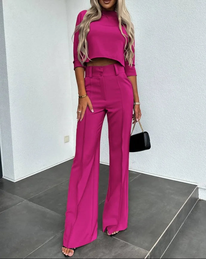 Elegant High Neck Slim Fit Set™