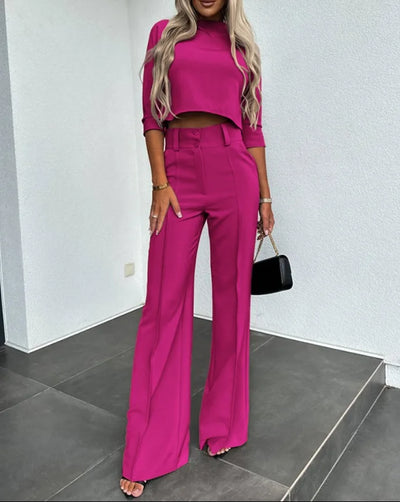 Elegant High Neck Slim Fit Set™