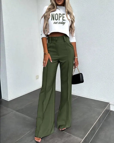Elegant High Neck Slim Fit Set™