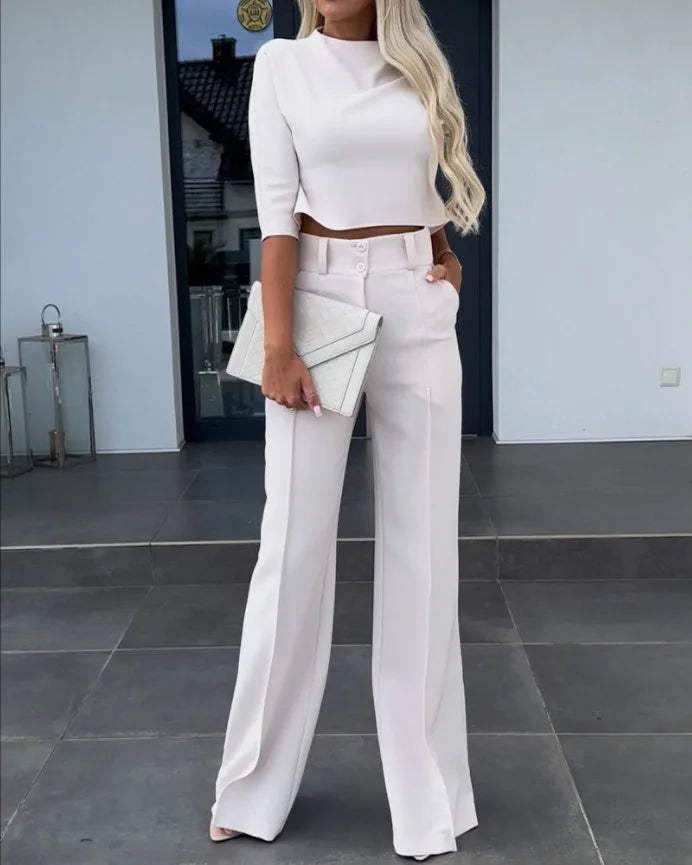 Elegant High Neck Slim Fit Set™