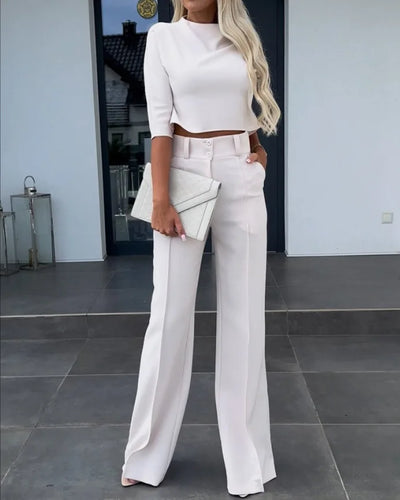 Elegant High Neck Slim Fit Set™
