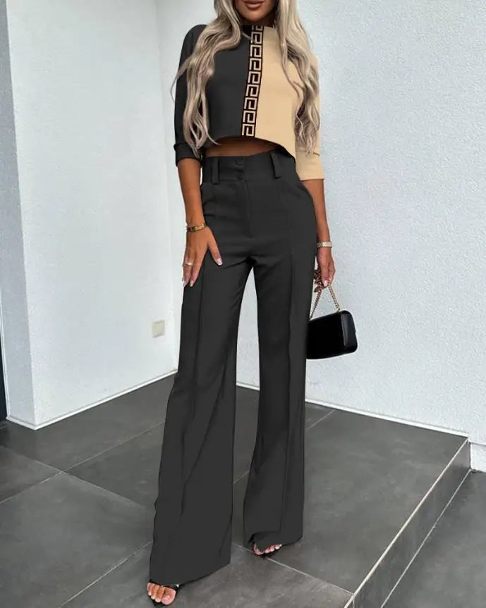 Elegant High Neck Slim Fit Set™